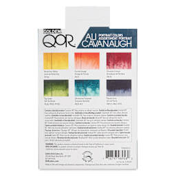 QoR Watercolor Set - Ali Cavanaugh Portrait Colors, Set of 6 back of packaging