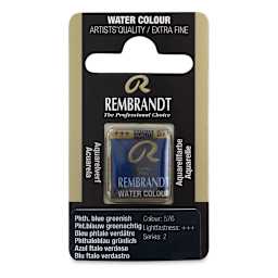 Rembrandt Watercolor Half Pan - Phthalo Blue Greenish