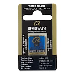 Rembrandt Watercolor Half Pan - Cerulean Blue