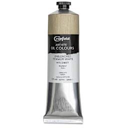 Cranfield Artists' Oils - front of 225 ml tube, Unbleached Titanium White