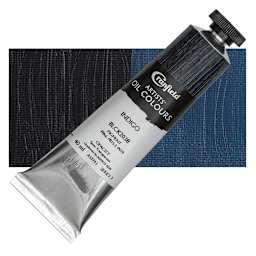 Cranfield Artists' Oil Paint - Indigo, 40 ml, Tube and swatch