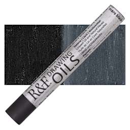 R&F Drawing Oil Stick - Mars Black, 12 ml stick and swatch