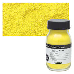 Schmincke Pigment - Lemon Yellow, 100 ml Jar and swatch