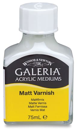 Winsor & Newton Galeria Acrylic Varnishes - Front of bottle of 75 ml Matte Varnish