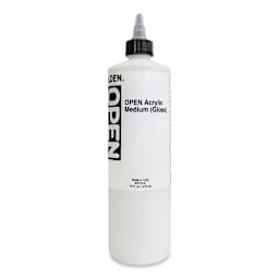 Golden Open Acrylic Mediums- 16 oz bottle of Gloss Medium shown