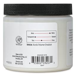Utrecht Artists' Acrylic Fluid Medium - Matte Medium, 16 oz right side