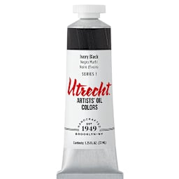 Utrecht Artists' Oil Paint - Ivory Black, 37 ml tube