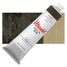 Utrecht Artists' Oil Paint - Raw Umber, 150 ml tube and swatch