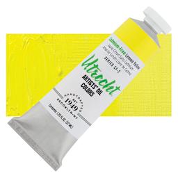 Utrecht Artists' Oil Paint - Cadmium-Free Lemon Yellow, 37 ml tube and swatch