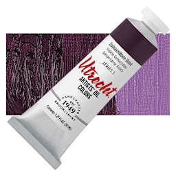 Utrecht Artists' Oil Paint - Quinacridone Violet, 37 ml tube and swatch