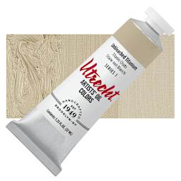 Utrecht Artists' Oil Paint - Unbleached Titanium, 37 ml tube and swatch