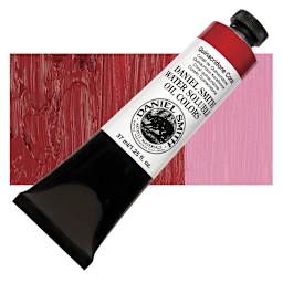 Daniel Smith Water-Soluble Oil - Quinacridone Coral, 37 ml Tube and swatch