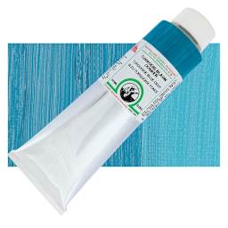 Old Holland Classic Oil Color - Turquoise Blue Deep, 225 ml tube and swatch