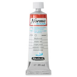 Schmincke Norma Blue Water-Mixable Oil Paint - Poppy Red, 35 ml, tube