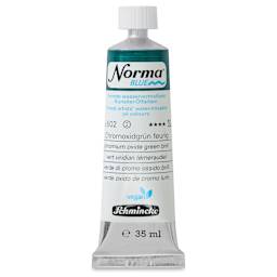 Schmincke Norma Blue Water-Mixable Oil Paint - Chromium Oxide Green Brilliant, 35 ml, tube