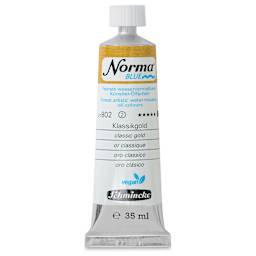 Schmincke Norma Blue Water-Mixable Oil Paint - Classic Gold, 35 ml, tube