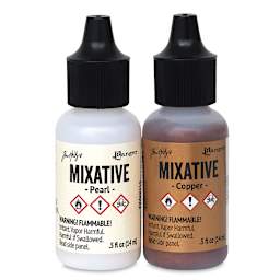 Ranger Tim Holtz Alcohol Ink Mixatives - Copper and Pearl, Pkg of 2