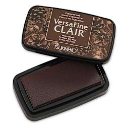 VersaFine Clair Ink Pad - Pinecone with lid off