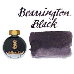 Ferris Wheel Press Fountain Pen Ink - Bearrington Black, 38 ml, swatch and bottle