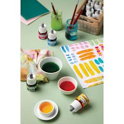 Pebeo Colorex Inks - bowls filled with various ink colors