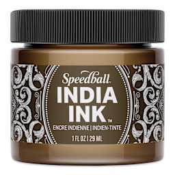 Speedball India Ink - Sepia, 1 oz