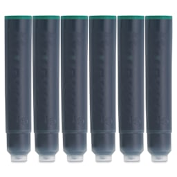 Kaweco Fountain Pen Ink Cartridges - Palm Green, cartridges laid out