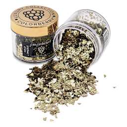 Colorberry Luxury Collection Resin Additive - Gold Drizzle, 15 g, Jar (Shown in and out of jar)