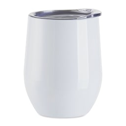 Craft Express Sublimation Printing Stainless Steel Stemless Wine Cup - 12 oz, White, Set of 4 (blank stemless wine cup)