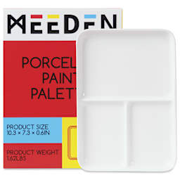 Meeden Porcelain 3-Well Tray with packaging