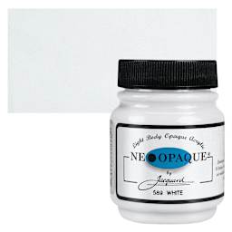 Jacquard Neopaque Acrylic - White, 2.25 oz jar and swatch