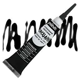 Pebeo Porcelaine 150 Outliner - Anthracite, 20 ml tube and swatch