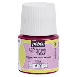 Pebeo Vitrea 160 Glass Paint - Light Pink, Glossy, 45 ml bottle