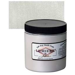 Jacquard Lumiere Acrylic - Pearlescent White, 8 oz Jar and swatch