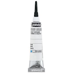 Pebeo Vitrail Paint Outliner - White Outliner, 20 ml tube