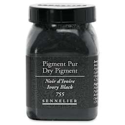 Sennelier Dry Pigment - Ivory Black, 120 g jar