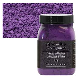 Sennelier Dry Pigment - Mineral Violet, 50 g jar and swatch