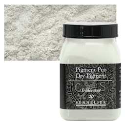 Sennelier Dry Pigment - Iridescent, 100 g jar and swatch