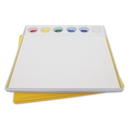 Masterson Painter's Pal Palette, lid off with paint in cups - paint not included