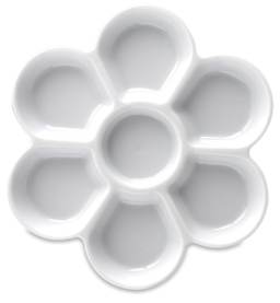 Richeson 7-Well Flower Palette - Top view showing wells