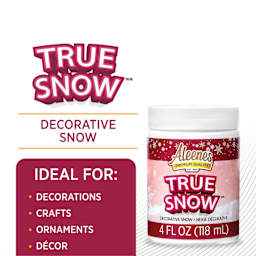 True Snow: Decorative Snow. Ideal for: Decorations, crafts, ornaments, decor.