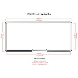 ArtBin 1-Tray Art/Craft Box - Illustration diagraming box dimensions
