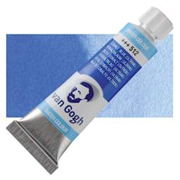 Van Gogh Watercolor - Cobalt Blue Ultramarine, 10 ml tube and swatch