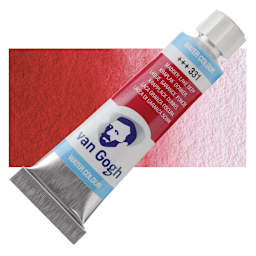 Van Gogh Watercolor - Madder Lake Deep, 10 ml tube and swatch