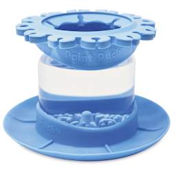 Paint Puck Ultimate Rinse Cup - Front view of Blue Cup