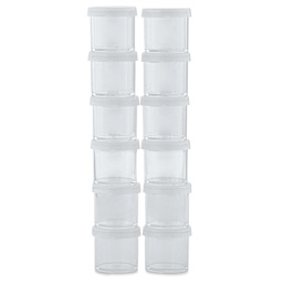 Blick Plastic Storage Cups - 0.4 oz, Pkg of 12 (stacked in two columns)