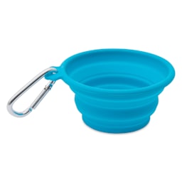 Silver Brush Collapsible Round Water Bowl - Teal