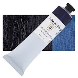 Shiva Signature Artist Oil Color - Indanthrene Blue, 150 ml Tube and swatch