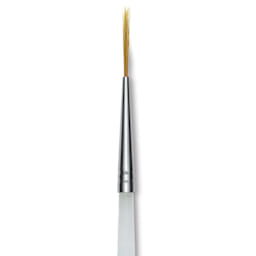Mayco Reflections Golden Taklon Brush - Detail Liner, Short Handle, Size 10/0, close-up