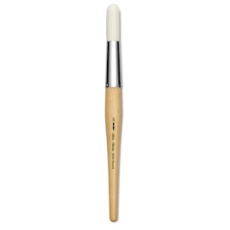 Silver Brush Silver Jumbo Stiff White Synthetic Brush - Round, Mid-Handle, Size 40