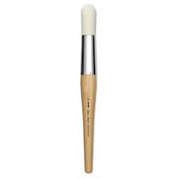 Silver Brush Silver Jumbo Stiff White Synthetic Brush - Round, Mid-Handle, Size 50